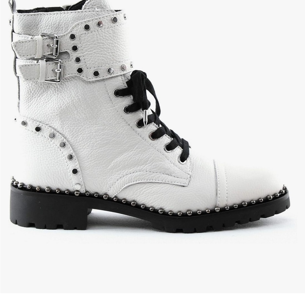 Sam Edelman Jennifer Studded Leather Combat Boots size 8